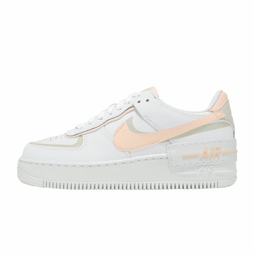 Nike 休閒鞋 Wmns AF1 Shadow 女鞋 白 粉紅 復古 拼接 CI0919-121