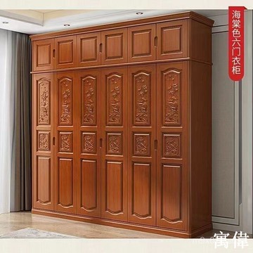 免運 破損補發【分區收納】橡膠木臥室成套家具衣櫃實木衣櫃家用臥室現代中式複古衣櫃衣櫃推薦 主臥衣櫃 臥室衣櫃 衣櫃 衣櫥