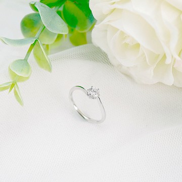 純粹愛戀 經典六爪莫桑石鑽戒