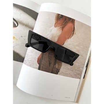 mspace2024美潮流復古太陽鏡女小墨鏡男長方形街拍ins風防紫外線