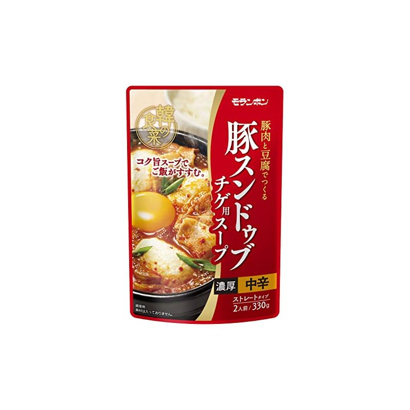 モランボン 韓の食菜 豚スンドゥブチゲ用スープ 330g 5袋