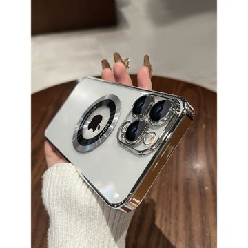 新款MagSafe磁吸適用蘋果16promax手機殼帶鏡頭膜iPhone15電鍍透明14全包高級感硬殼13網紅超薄12保護套男女p