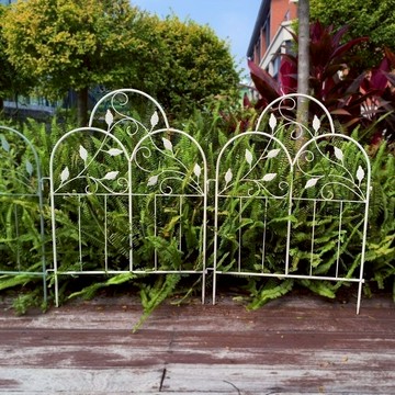 花園庭院鐵藝柵欄支架戸外陽臺菜園花圃插地圍欄植物矮護欄小籬笆223-YJ 公司貨