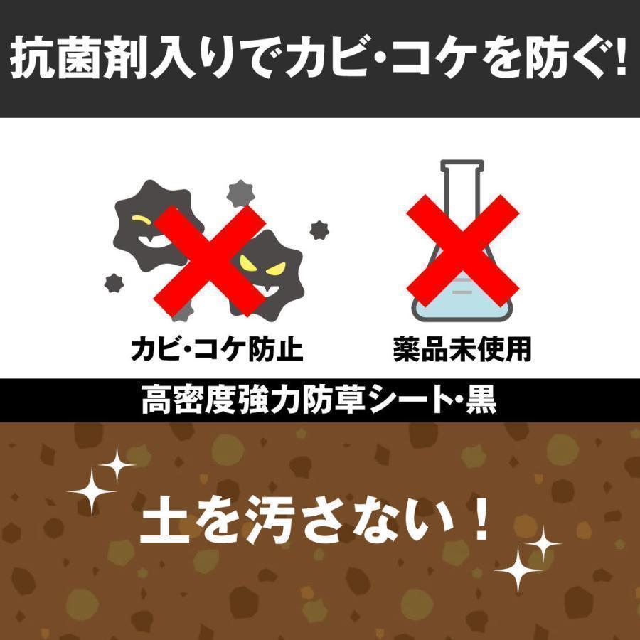 防草シート1m幅×長さ100m農用シート除草雑草芝生草DIY耐用年数約6-7年砂利芝人工芝高密度強力防草シート・黒国華園