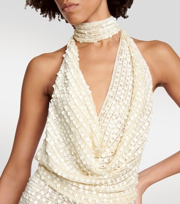 Aya Muse Sequined halterneck maxi dress