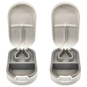 城市漫遊 多功能切藥器 Set 2個 白色 304不鏽鋼刀片  1組