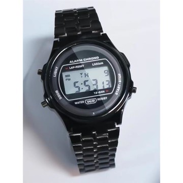 Vintage古董表 外貿超薄表 金屬銀色土豪金色復古電子表情侶手表