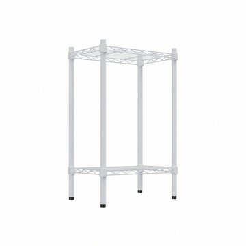 【dayneeds】輕型 45x30x75公分 二層烤漆波浪架 兩色可選白色