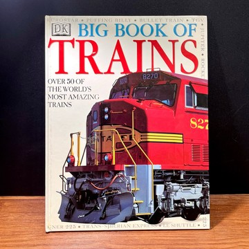 ◤稀有收藏 火車懷舊圖鑑《Big Book of Trains》DK｜1998初版｜鐵道迷必藏 繪本｜大開本收藏