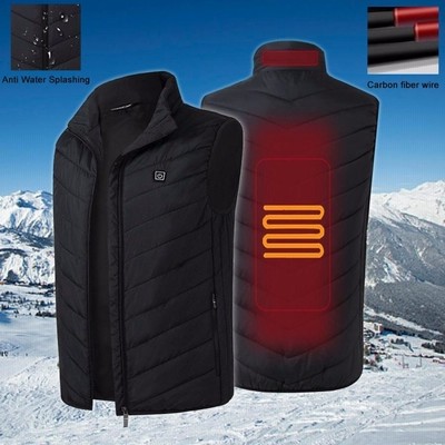 Men Women Electric Heated Vest Heating Waistcoat Thermal Warm Clothing Feather Hot Sale