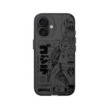 iPhone 16 Clear (相機按鈕) 酷墨灰 - 哥吉拉 Godzilla - 機械哥吉拉(黑)