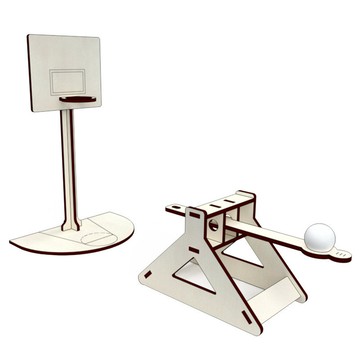 「科探旅科學小實驗」科技小製作DIY幼稚園手工投籃器投石機拼裝科學實驗模型益智教具