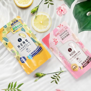 【混搭】3倍高濃縮洗衣精1000ml 補充包 四包只要670元  (神奇檸檬、千層玫瑰)