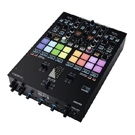 Reloop Elite High-Performance DVS Mixer for Serato Bundle with Direct-Drive Fully Manual DJ Turntable (Black), Digital Turntable Stylus Scale, and Rec