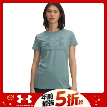 【UNDER ARMOUR】UA 女 SPORTSTYLE LOGO 短袖T-Shirt_1356305-323