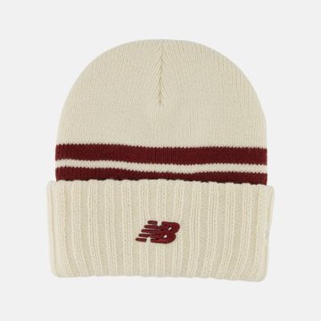 NEW BALANCE NB 帽子 毛帽 運動帽 帽款 米白紅 LAH01053LIN