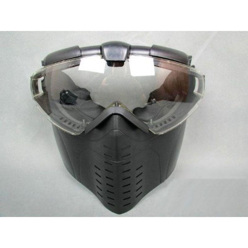 フルフェイス ファンマスク Proゴーグル くもり防止ファン搭載 マットブラック