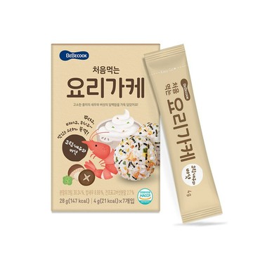 韓國【BEBECOOK】寶膳 初食拌飯香鬆 奶油香菇鮮蝦 3Y+ (28g)