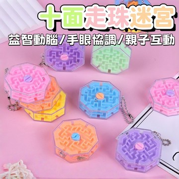 迷你卡通走珠迷宮 十面迷宮 闖關迷宮 益智玩具 六面 立體迷宮 兒童滾珠魔方 動手動腦 邏輯思維開發 湊單小物 禮物