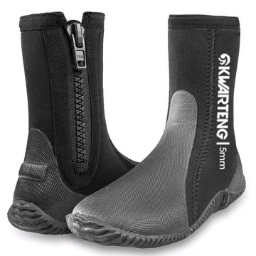 免運 開立發票 KWARTENG5MM潛水鞋高幫潛水靴男女防滑涉水溯溪沙灘沖浪旅游速干