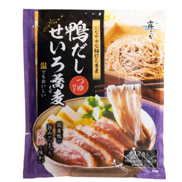 霧しな 鴨だしせいろ蕎麦 つゆ付き 12食入り