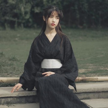 日本山本風格傳統型和服浴袍長袍男女情侶款服裝日式萬浴衣萬圣節