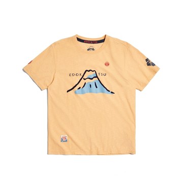 江戶勝｜男裝｜經典富士山字體短袖T恤