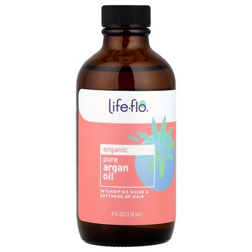 Life-flo, 有機全淨摩洛哥堅果油，4 盎司（118 毫升）
