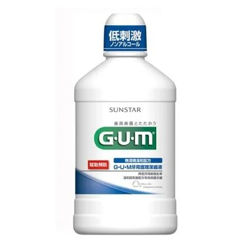 GUM 牙周護理潔齒液 500ml 草本薄荷味 無酒精