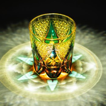 日本江戶切子威士忌杯進口水晶玻璃杯根本硝子日式水滴切子洋酒杯