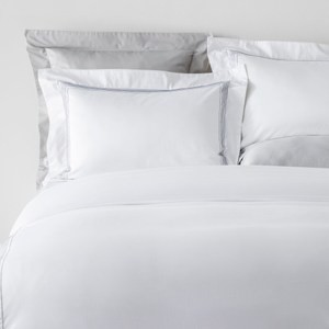 克萊歐刺繡1000織埃及棉被套加大 白