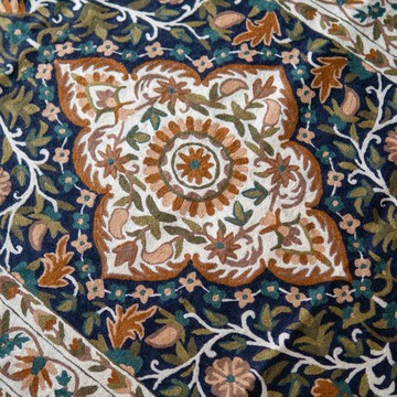 喀什米爾羊毛刺繡地毯 90x150 － 微風徐徐/秋冬