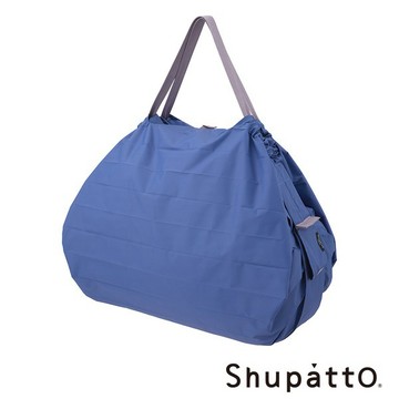 【Shupatto】燈籠型日常素色秒收環保啪啪包-大-窈湖藍 ( SH-S516DB-XAE4 )