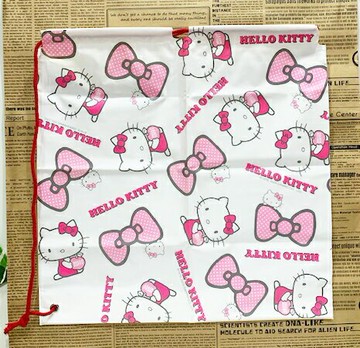 【震撼精品百貨】Hello Kitty 凱蒂貓 HELLO KITTY日本SANRIO三麗鷗KITTY縮口袋/購物袋-蝴蝶結*50139 震撼日式精品百貨