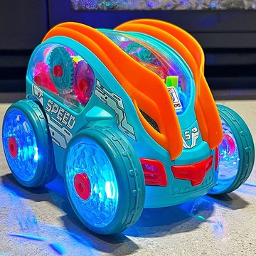 ✨寶貝優選✨翻鬥車 男孩扭變車 玩具車 燈光車 電動特技翻鬥玩具車 旋轉360°燈光音樂自動 兒童玩具車 鬨娃神器