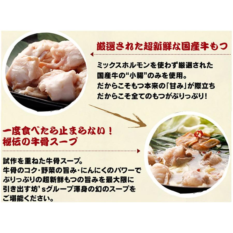 お得！坊‘ｓのもつ鍋（２〜３人前）＆ちゃんぽん麺付き　