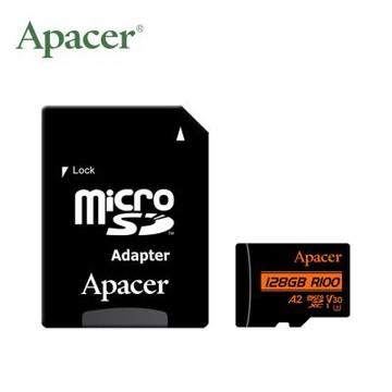 宇瞻 Apacer 橘卡 128GB MicroSDXC U3 V30 A2 C10 高效卡 (100M)