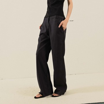 【NaSuBi Vintage】俐落輪廓低腰古著長褲