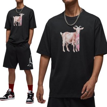 Nike As M J Nc Goat Ss Crew 男款 黑色 喬丹 寬鬆 圓領 短袖 IF0787-010