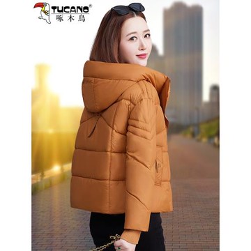 (免運)啄木鳥短款棉衣女冬季2024新款加厚保暖外套小個子顯瘦不臃腫棉服