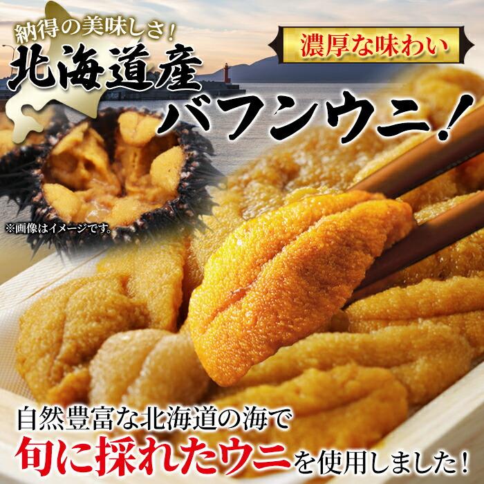 ギフト対応可 名入対応可 とろける旨さ！広がる味わい 北海道産濃厚生うに 70g