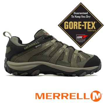 【MERRELL 美國】ALVERSTONE 2男GTX多功能健行鞋『墨綠』037321 戶外 露營 登山 健行 休閒 時尚 Gore-tex 健行鞋