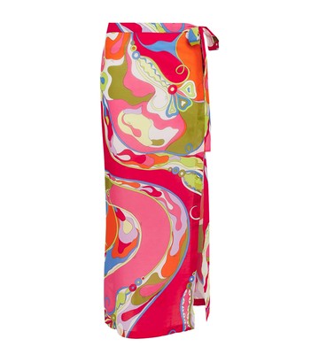 Pucci Cotton Orchidee Wrap Skirt