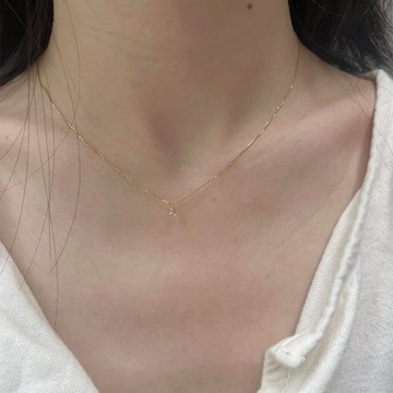 An:Sr—「超顯白 氣質百搭 玫瑰金💧 水滴鑽項鍊」項鍊 飾品 日常 百搭 首飾