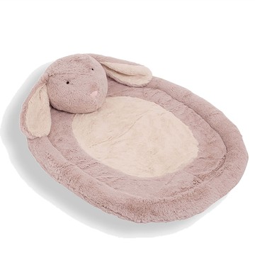 英國 JoJo Maman BeBe - 舒適柔軟長絨毛睡墊/遊戲墊/休息墊-邦妮兔