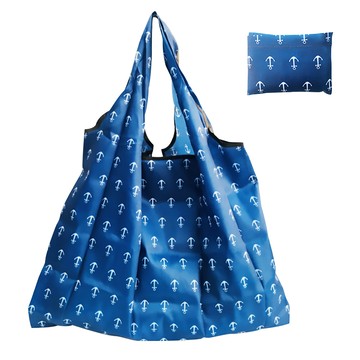 環保折疊寬肩帶大容量購物袋(2入組)-D款(加贈防疫酒精噴霧筆)