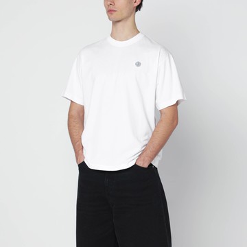 White T-shirt with logo patch