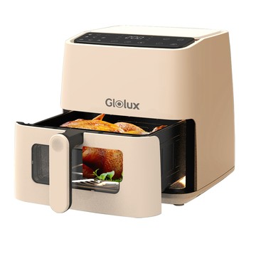 Glolux 6.2L透視智能氣炸鍋 經典奶茶 AF-6201