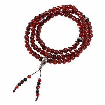 紅瑪瑙祈福轉運108顆念珠 (佛珠/數珠/誦經/火行能量/招貴人)