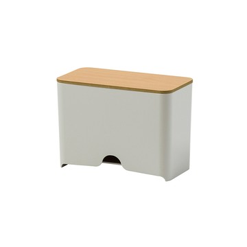 【日本ideaco】原木蓋口罩收納抽取盒-灰